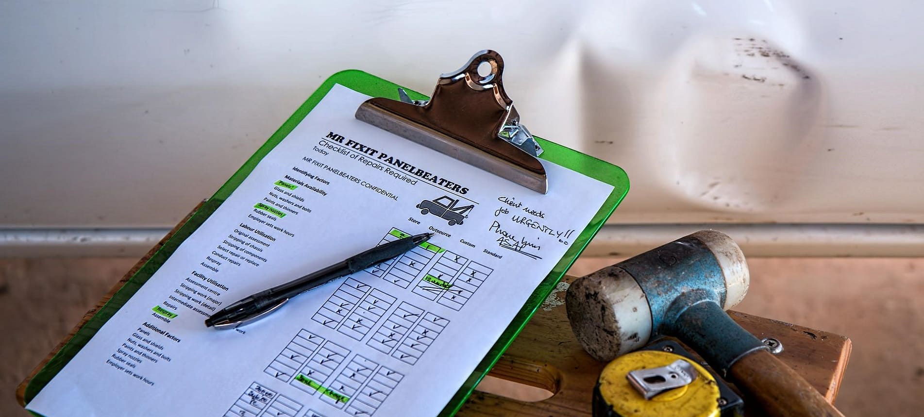 Checkliste wegen Insolvenz und Wertermittlung Auto behalten